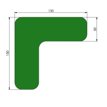 X-treme, 90° afgeronde hoek, groen, 15cm x 15cm x 5cm, aantal/set=50st.
