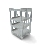 Durchlaufregal fahrbar gerade 1064x958mm