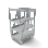 Durchlaufregal fahrbar gerade 849x1243mm