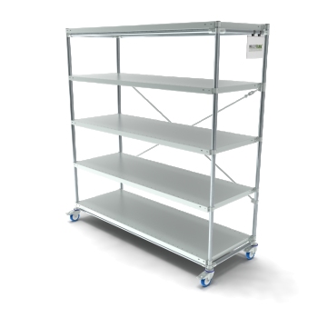 Fachbodenregal auf Rollen, 1700x600mm