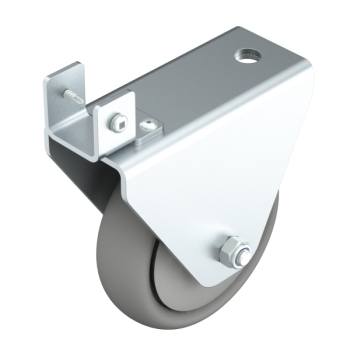 Fixed castor with bolt hole 100mm, tpk, 90kg