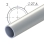 grey coated steel tube 27x6x2mm l4