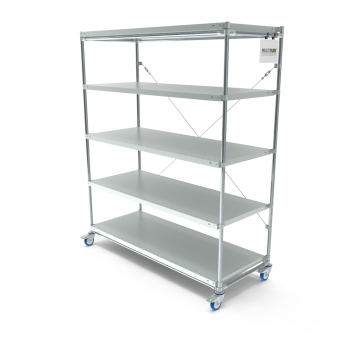 Legbordstelling op wielen, 1500x600mm