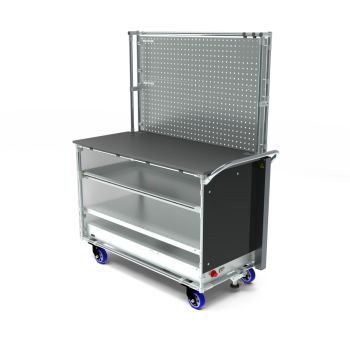 Mobile workstation, 1300x600mm, 63Ah, premium