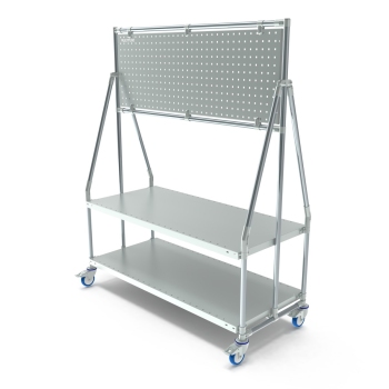 Konfiguriere Werkzeugtrolley mit Ablage