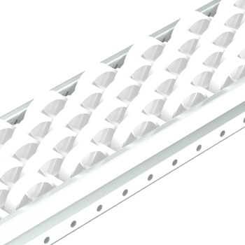 Rollschiene, versetzt, flach, 80 mm, L=4 m Rollschiene, versetzt, flach, 80 mm, L=4 m