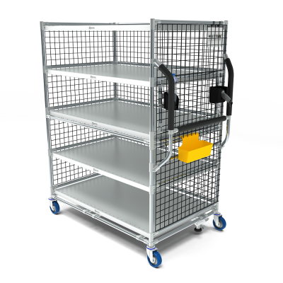 Orderpickkar met gaaswand