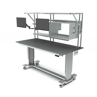 Electrically adjustable worktable